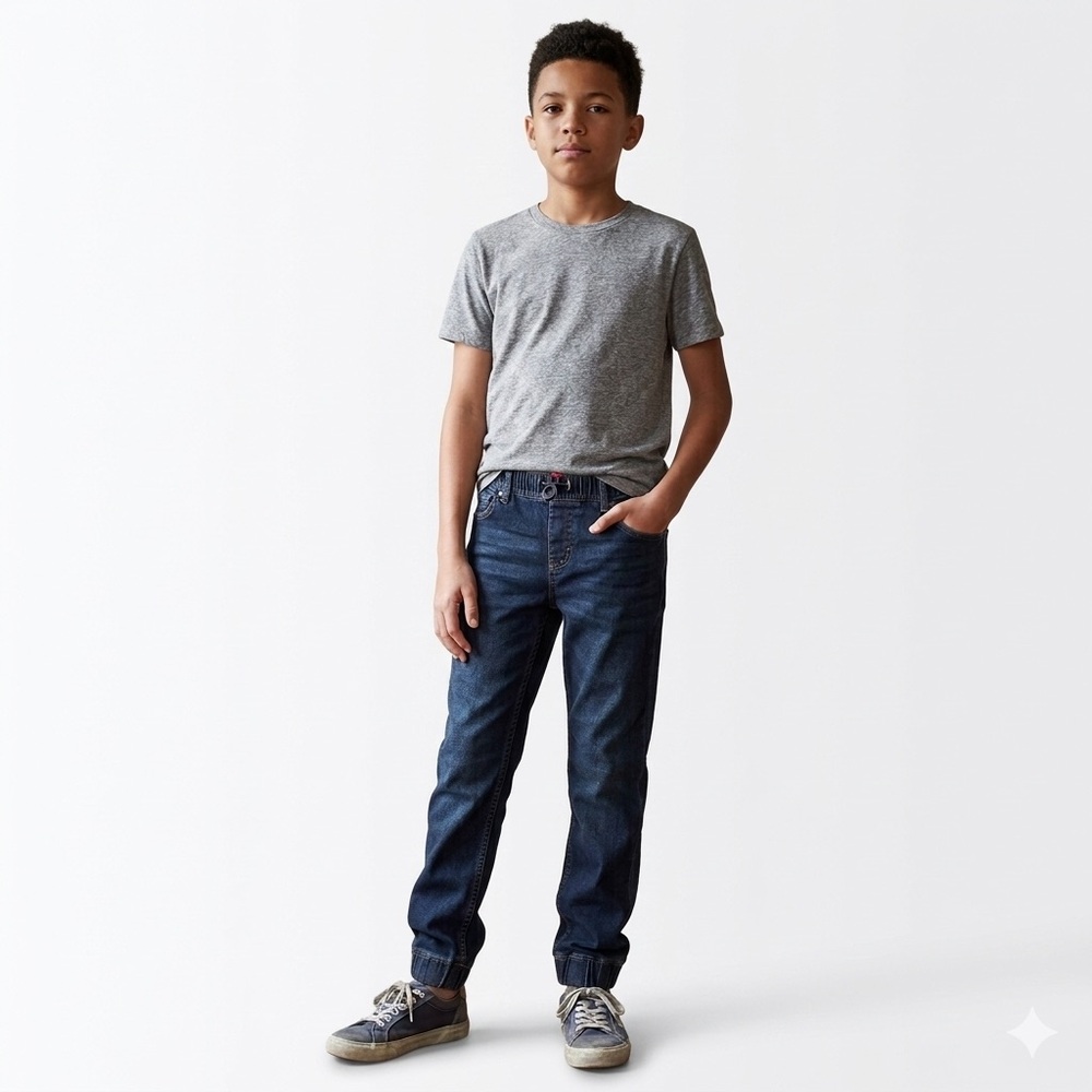 Levi’s Dark Blue Denim Knit Jogger Pants Youth Boy Large 12-13 Years Casual